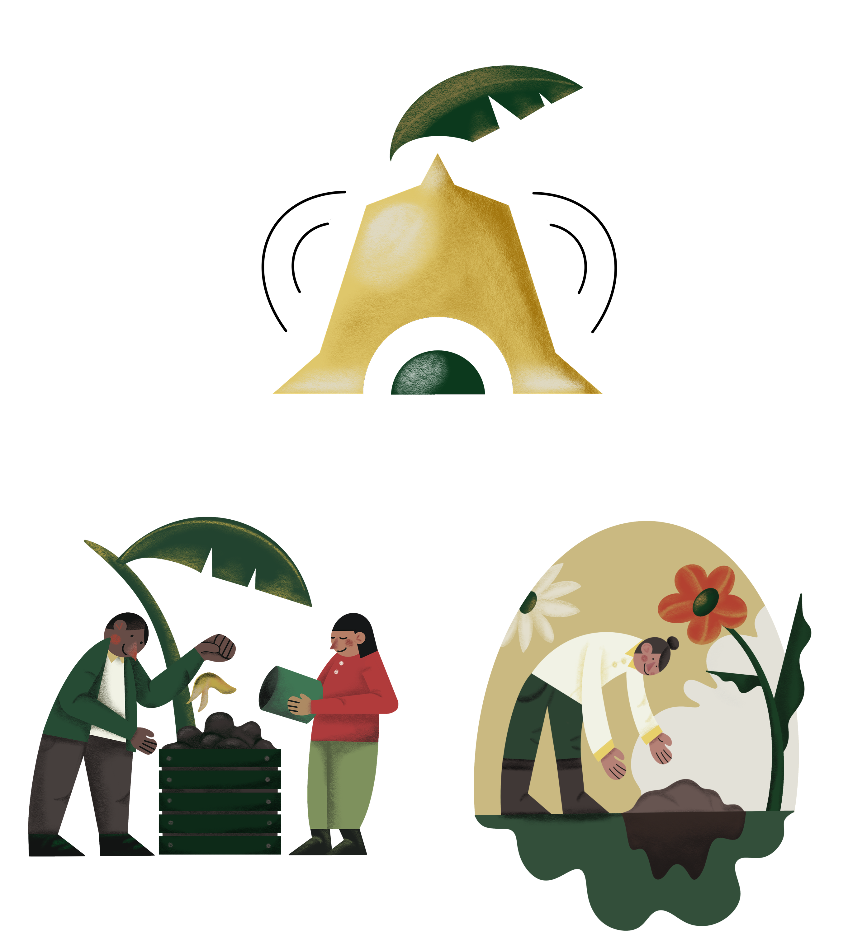 Custom illustrations made in Procreate