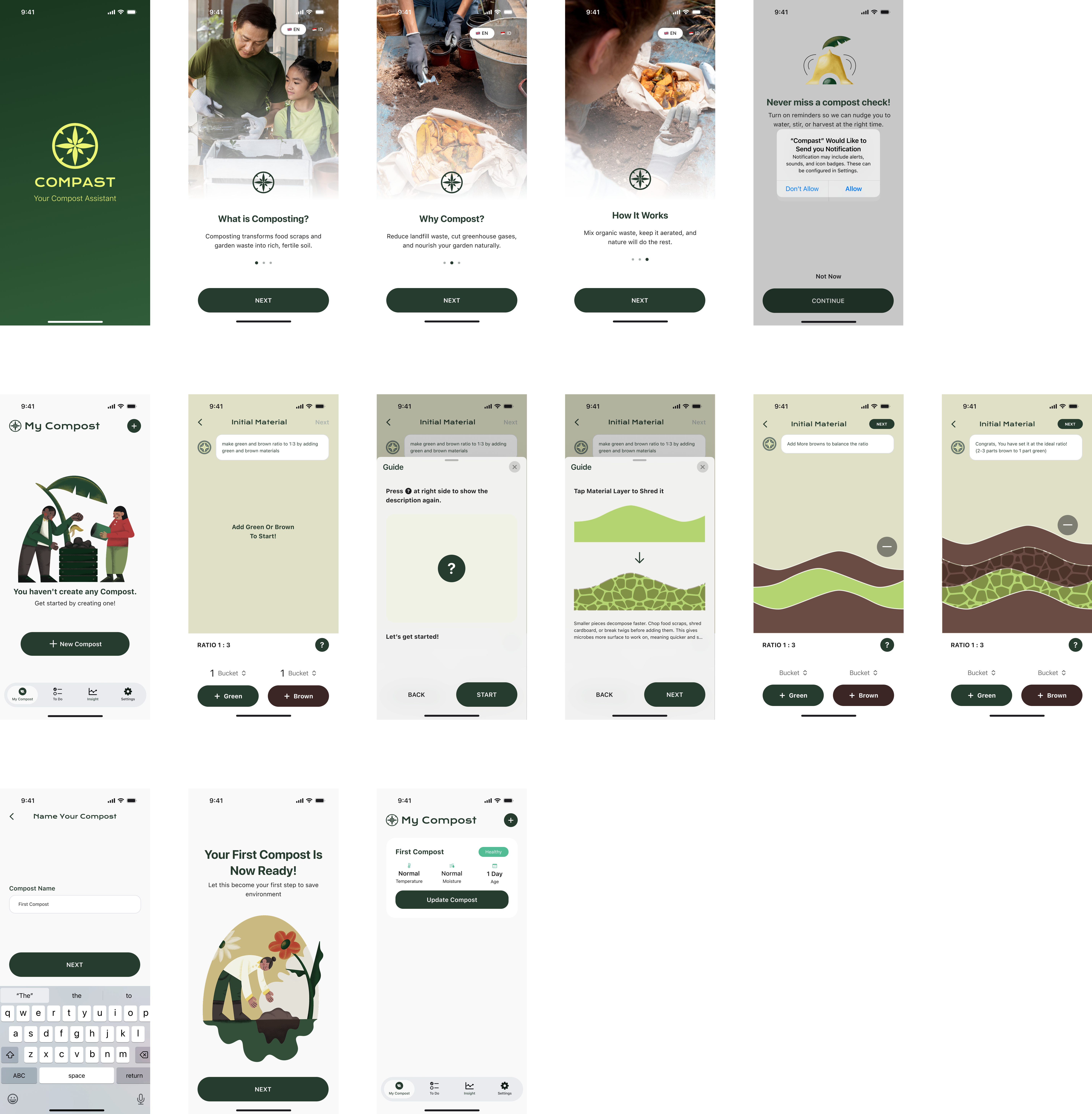 Hi-fi v1 of onboarding screen